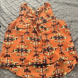 Live 4 Truth Geometric Print Top in Orange and Yellow